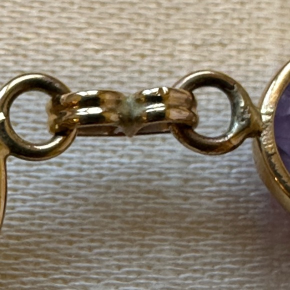 14/20 Gold Filled Pastel Carved Scarab Bracelet - Picture 8 of 9